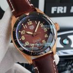 Tag Heuer Autavia Isograph Replica Watch Rose Gold Brown Dial